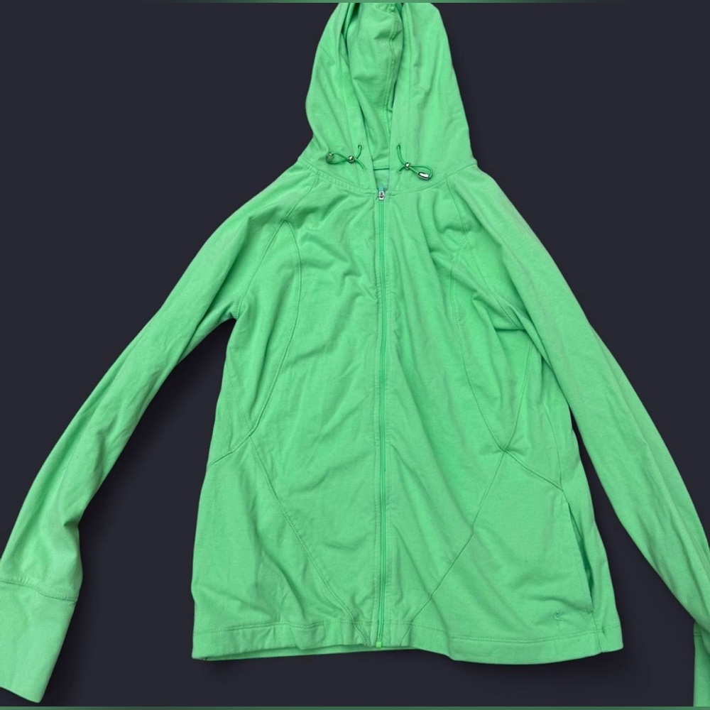 Lime Green Hooded Stretch Jacket